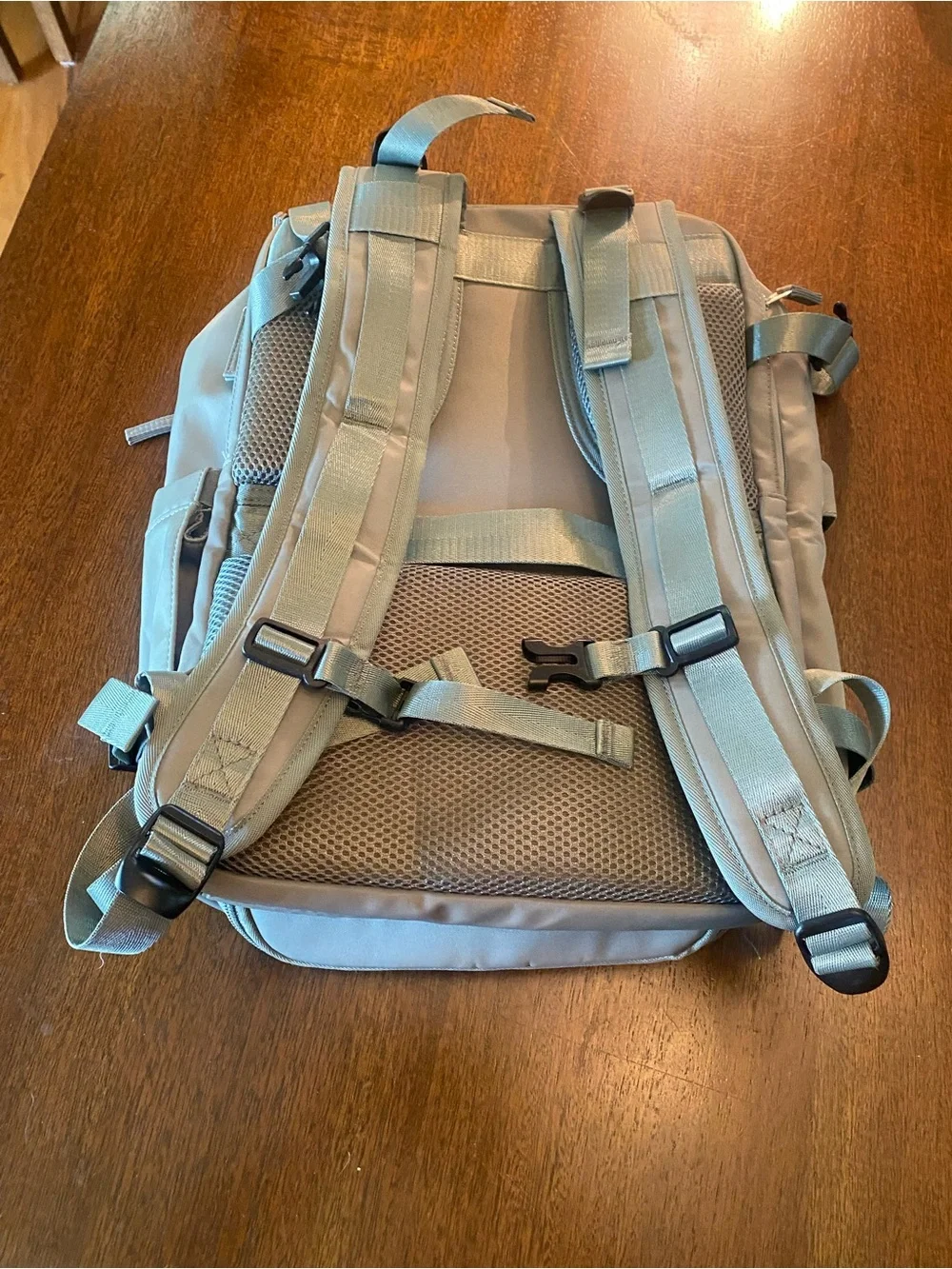 Light Green Large Multi-Compartment Travel School Camping Laptop Backpack EUC